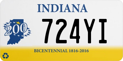 IN license plate 724YI