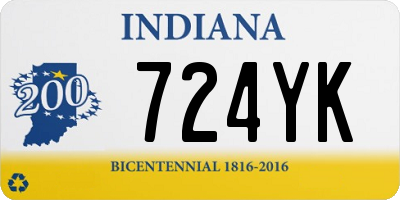 IN license plate 724YK