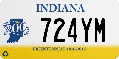 IN license plate 724YM