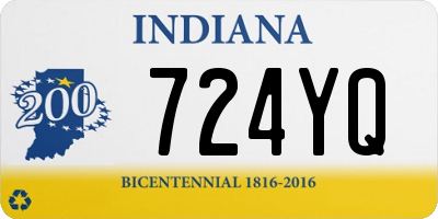 IN license plate 724YQ