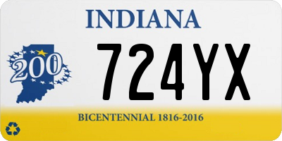 IN license plate 724YX