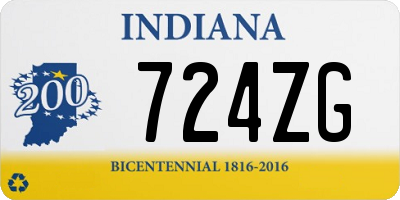 IN license plate 724ZG