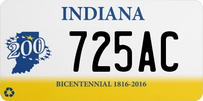 IN license plate 725AC