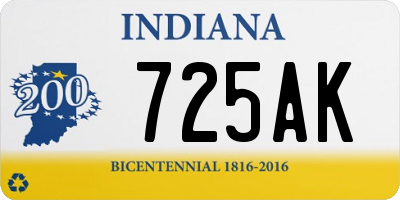 IN license plate 725AK