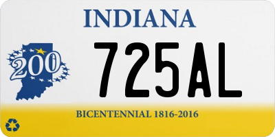 IN license plate 725AL