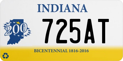 IN license plate 725AT