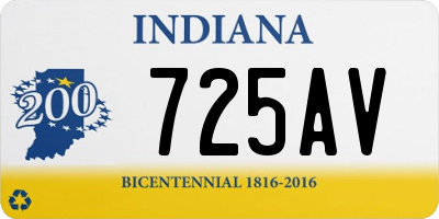 IN license plate 725AV