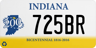 IN license plate 725BR