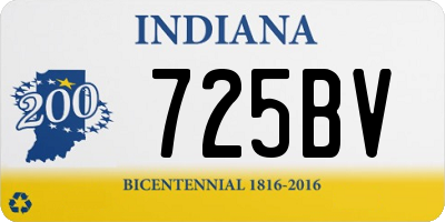 IN license plate 725BV