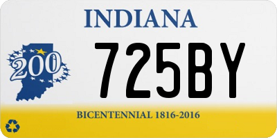 IN license plate 725BY