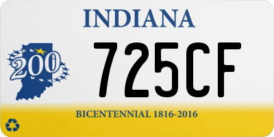 IN license plate 725CF