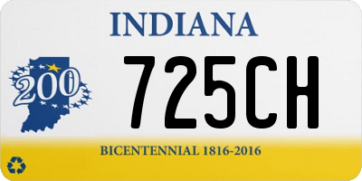 IN license plate 725CH