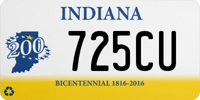 IN license plate 725CU