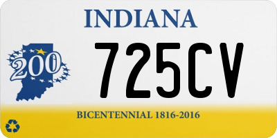 IN license plate 725CV