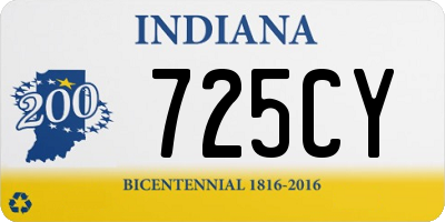 IN license plate 725CY