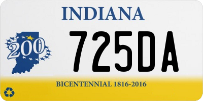 IN license plate 725DA