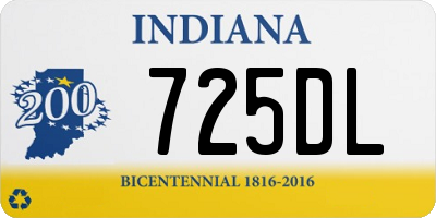 IN license plate 725DL