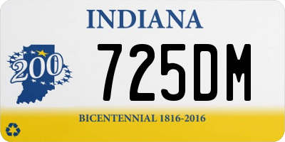IN license plate 725DM