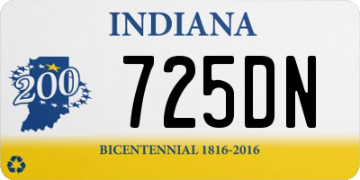 IN license plate 725DN