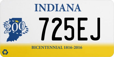 IN license plate 725EJ