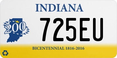 IN license plate 725EU