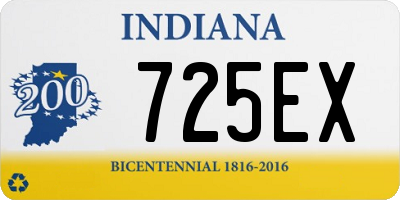 IN license plate 725EX