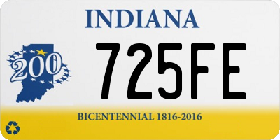 IN license plate 725FE