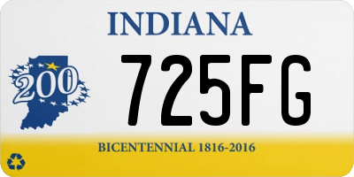 IN license plate 725FG