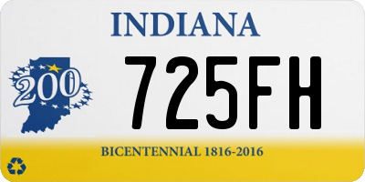 IN license plate 725FH