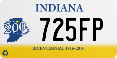 IN license plate 725FP