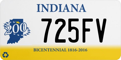 IN license plate 725FV