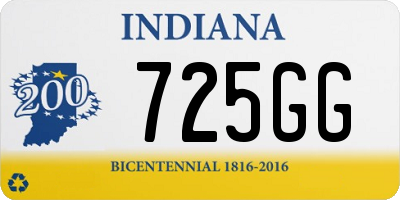 IN license plate 725GG