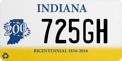 IN license plate 725GH