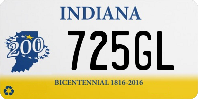 IN license plate 725GL