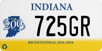 IN license plate 725GR