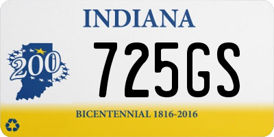 IN license plate 725GS