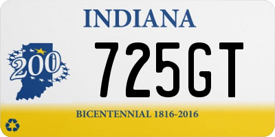 IN license plate 725GT