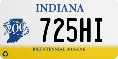 IN license plate 725HI