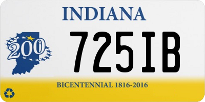 IN license plate 725IB