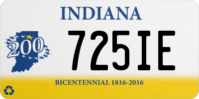 IN license plate 725IE