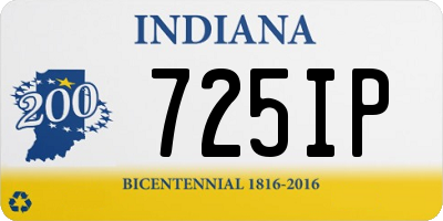 IN license plate 725IP