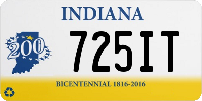 IN license plate 725IT