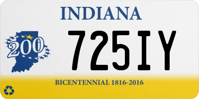 IN license plate 725IY