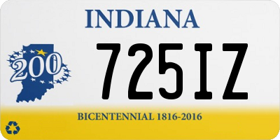 IN license plate 725IZ