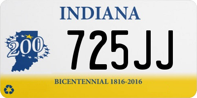 IN license plate 725JJ