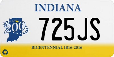 IN license plate 725JS