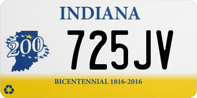 IN license plate 725JV