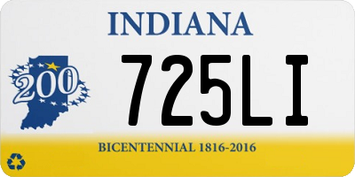 IN license plate 725LI