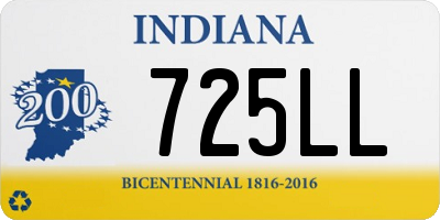 IN license plate 725LL