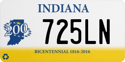 IN license plate 725LN